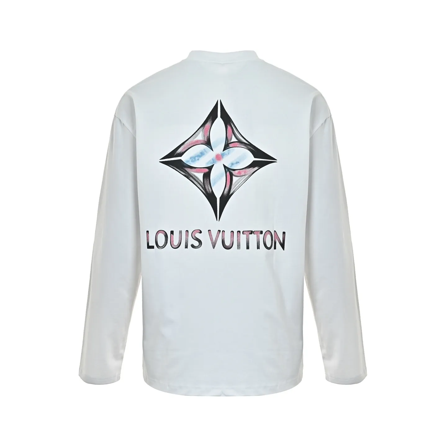Louis Vuitton/Louis Vuitton four-leaf clover logo graffiti hand-painted long sleeves